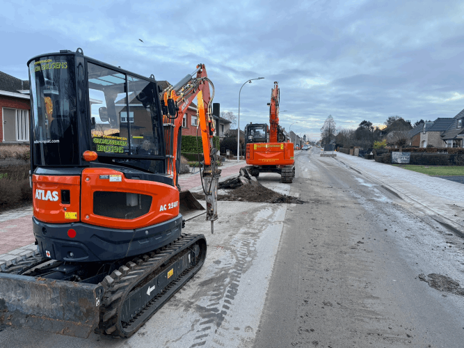 Grondwerken brosens - Machines